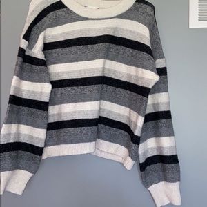 cropped striped sweater